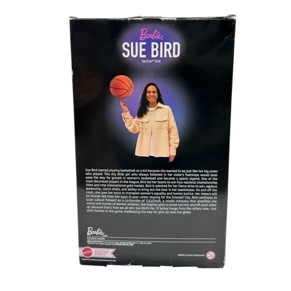 Barbie Signature Sue Bird Doll Basketball No 10 Uniform Mattel HJW97 - Picture 2 of 6